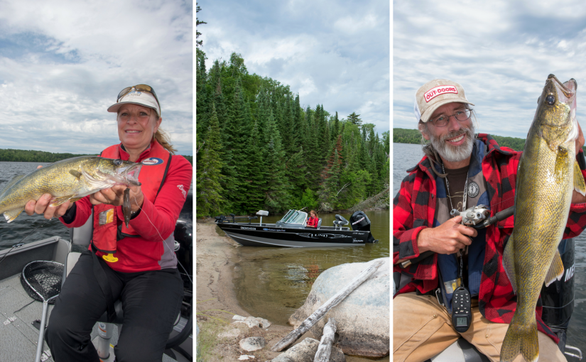 collage of northern anglers with fish