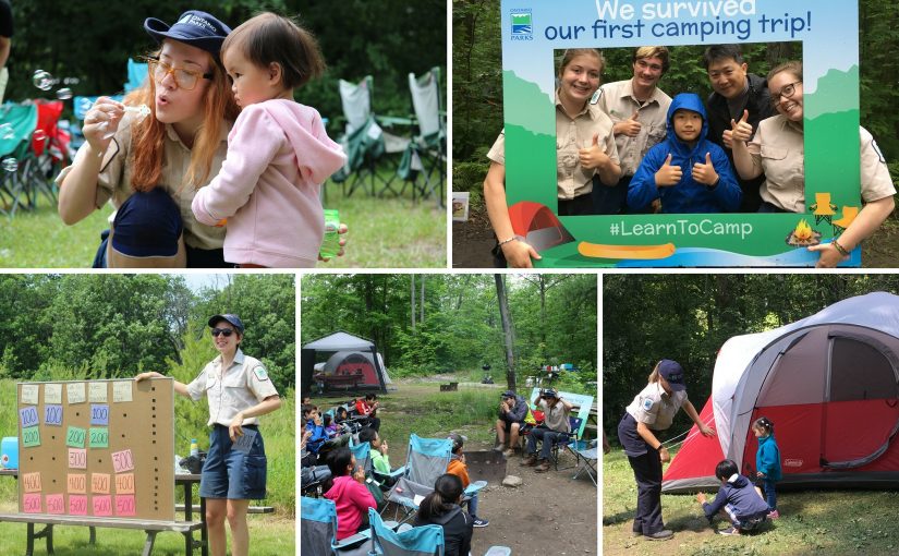 Collage of Learn to Camp photos