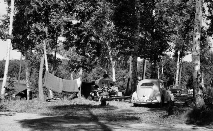 old timey campsite